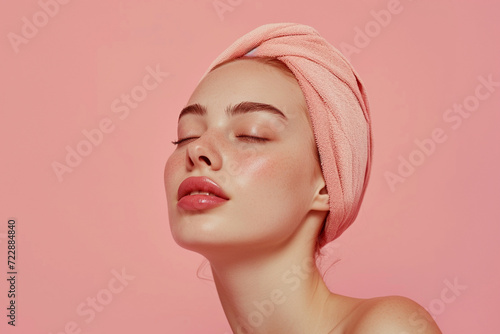 Women's beauty skincare routine photography