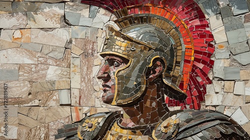 Mosaic Roman Legioner