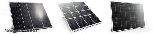Collection of solar panels. Generative ai.