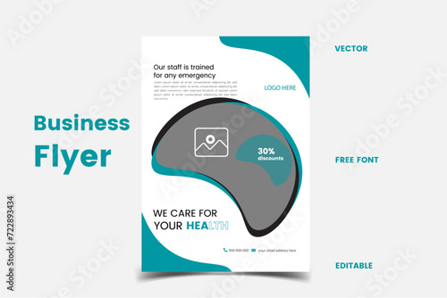 Corporate medial flayer vector template.