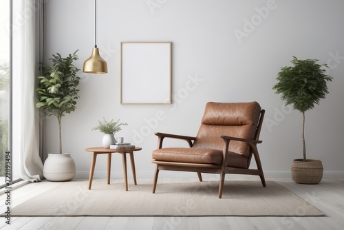 stylish living room interior with comfortable chair © Dhiandra