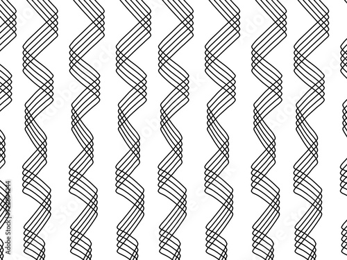 Abstract wave element for design. digital frequency track equalizer. stylish line art background. Vector illustration Waves with lines are created using the blend tool. Curved wavy lines and smooth