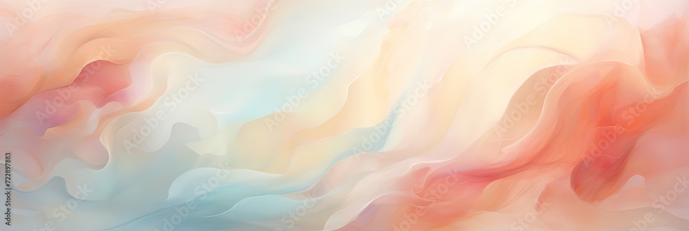 Obraz premium Soft color palette, delicate abstraction, ethereal beauty, diffuse shades, artistic serenity, captivating tranquility. Generated by AI.