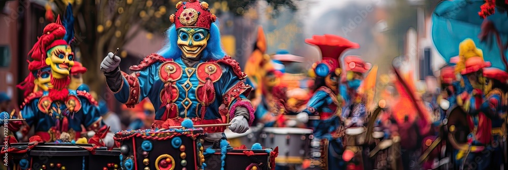 Naklejka premium Seasonal adornments, illuminated homes, winter charm, festive streets, holiday delight, Yuletide cheer. Generated by AI.