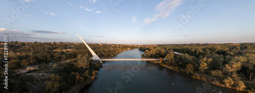 Photos Sundial Bridge at Turtle Bay that crosses the Sacramento River in Redding - Aeri