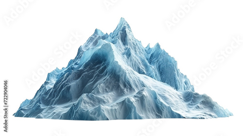 frozen mountain on transparent background photo