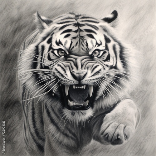 Jungle Chronicles  A Gallery of Captivating Tiger Sketches 