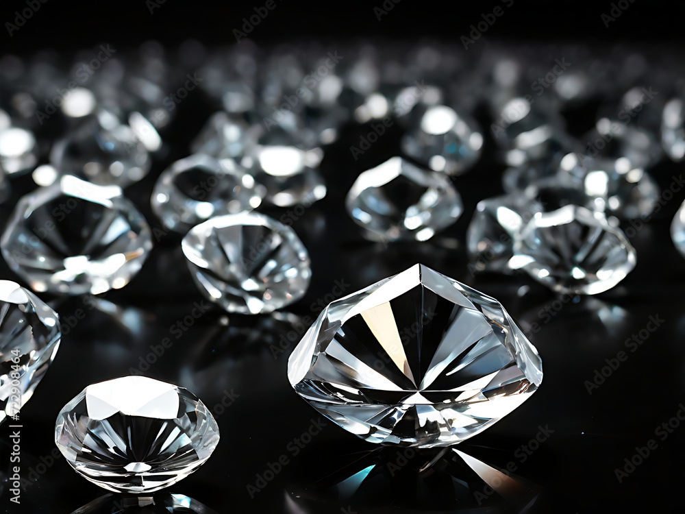 shinny Diamonds on a Black Background shinny Diamonds on a Black Background