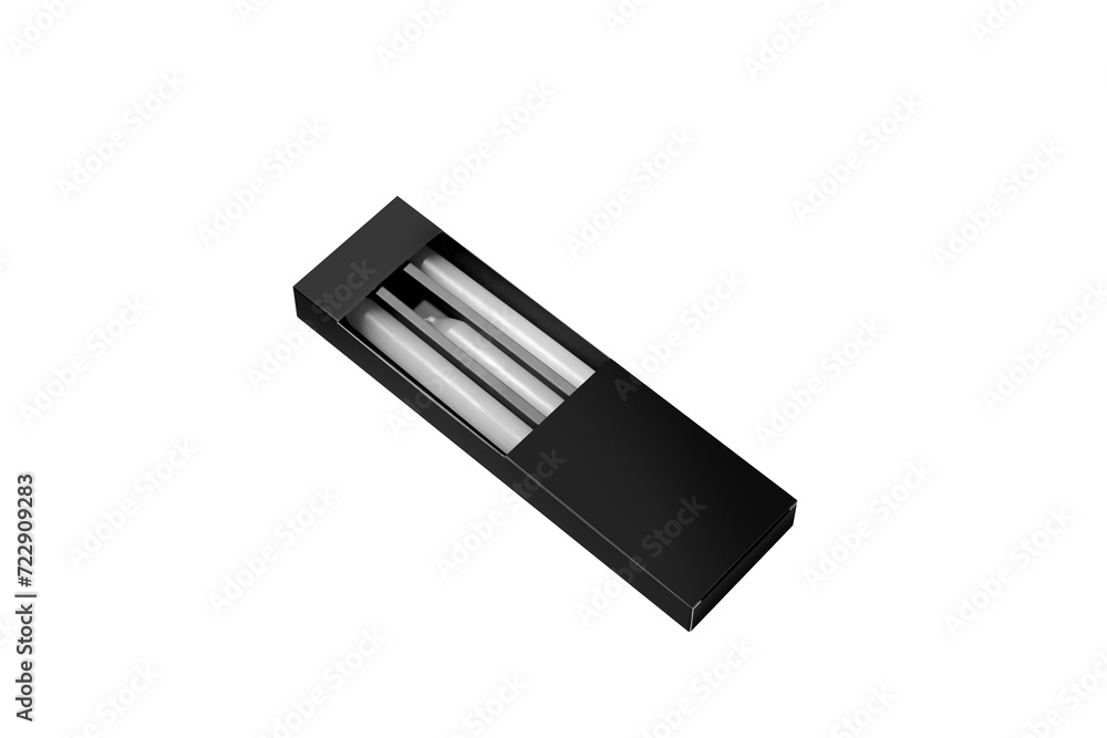 Mockup of a black box with candles Mockup of a black box with candles