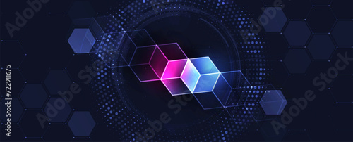 Abstract data background. Futuristic technology style. Elegant digital  background for business cyber presentations.