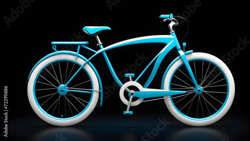 bicycle isolated on black background