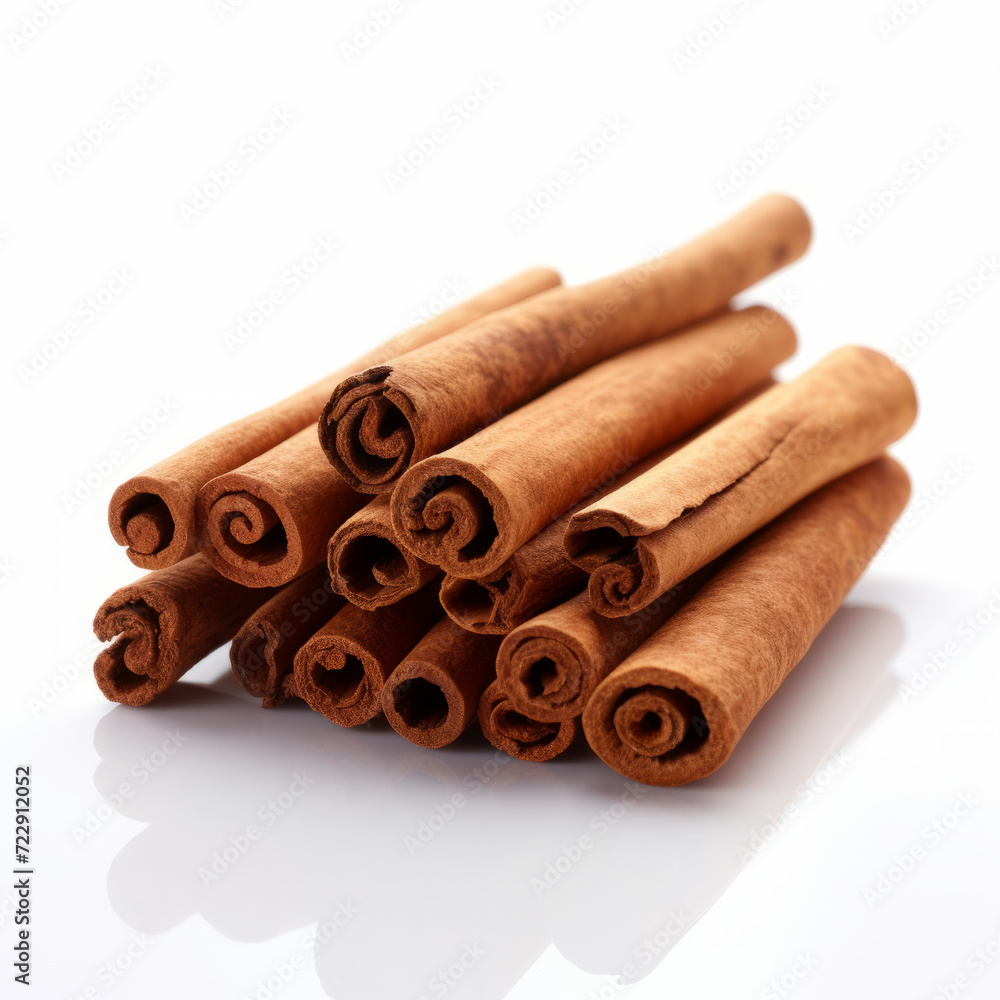 Cinnamon sticks isolated on white background. Cinnamon sticks isolated on white background.