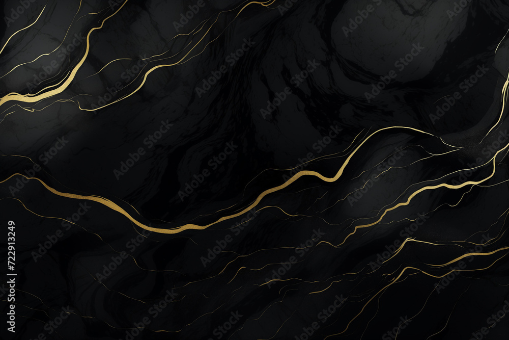 black background with texture decorated with Shiny marble lines. black marble luxury background black background with texture decorated with Shiny marble lines. black marble luxury background