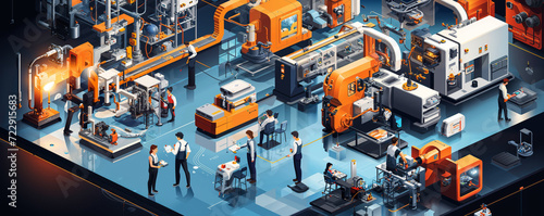 Innovation Meets Automation: Isometric Artwork on Industry 4.0