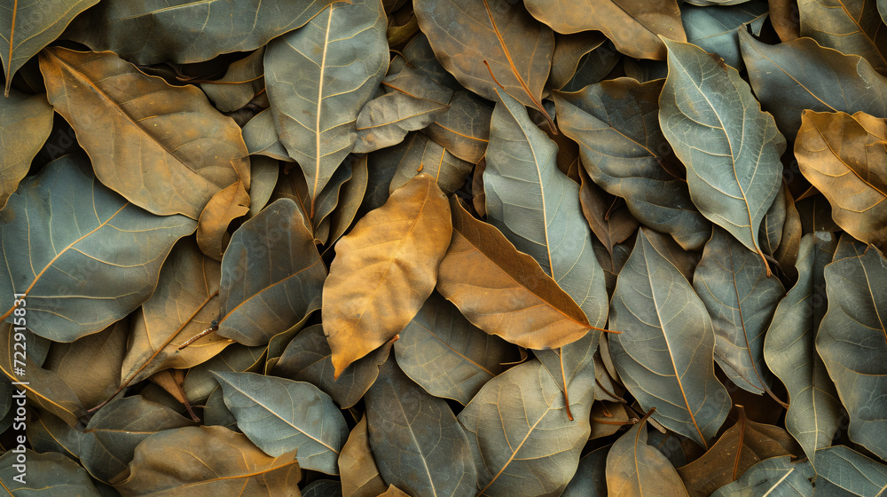 Dried bay leaf texture - obrazy, fototapety, plakaty 