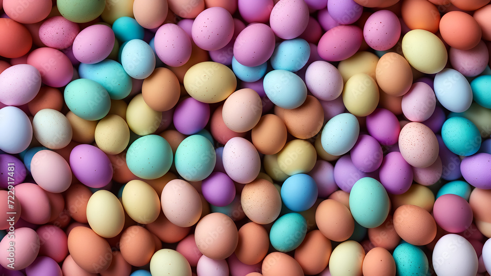 Macro photo of a pastel colors eggs background.Minimal fashion concept Generative AI Macro photo of a pastel colors eggs background.Minimal fashion concept Generative AI