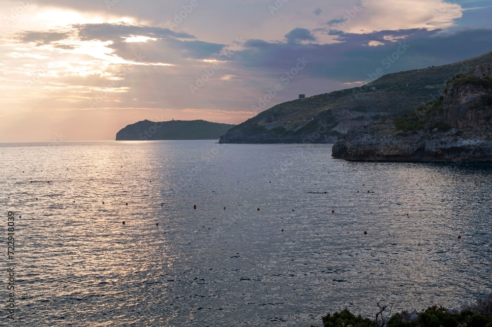 The rock crags that are part of Cape Palinuro, Salerno, Italy. The rock crags that are part of Cape Palinuro, Salerno, Italy.