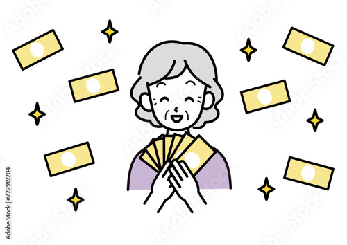 お金持ちのシニア女性