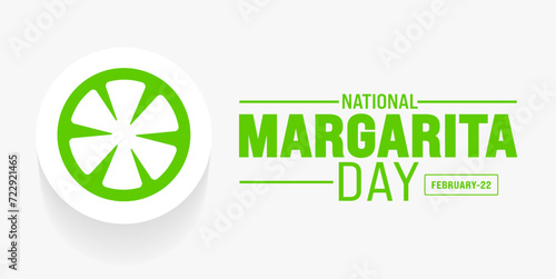 February is National Margarita Day background template. Holiday concept. background, banner, placard, card, and poster design template with text inscription and standard color. vector illustration.