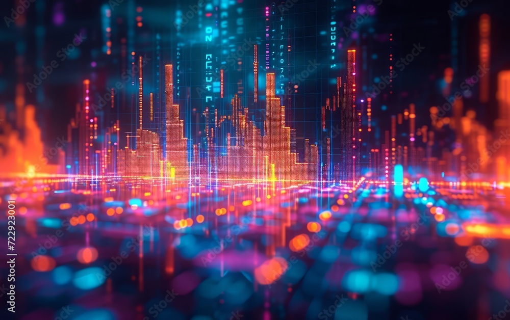 Vibrant Display of Data in Digital Visualization