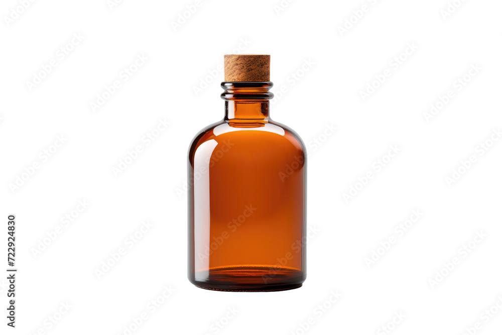 Amber Potion Bottle Isolated On Transparent Background