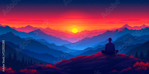 Mountain Glow: Autumn Minimalism