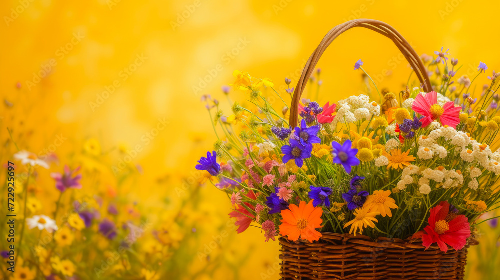 Wildflower Extravaganza: A Basket of Nature's Palette