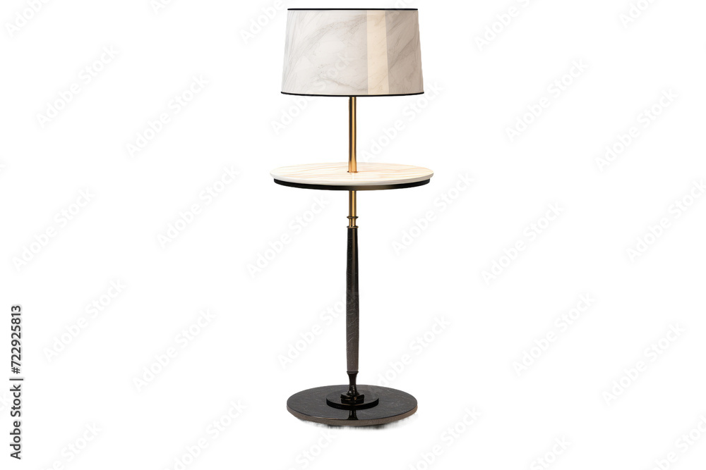 Marble Table Lamp Isolated On Transparent Background