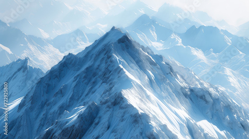 Alpine Elegance: Majestic Snow-Capped Mountain