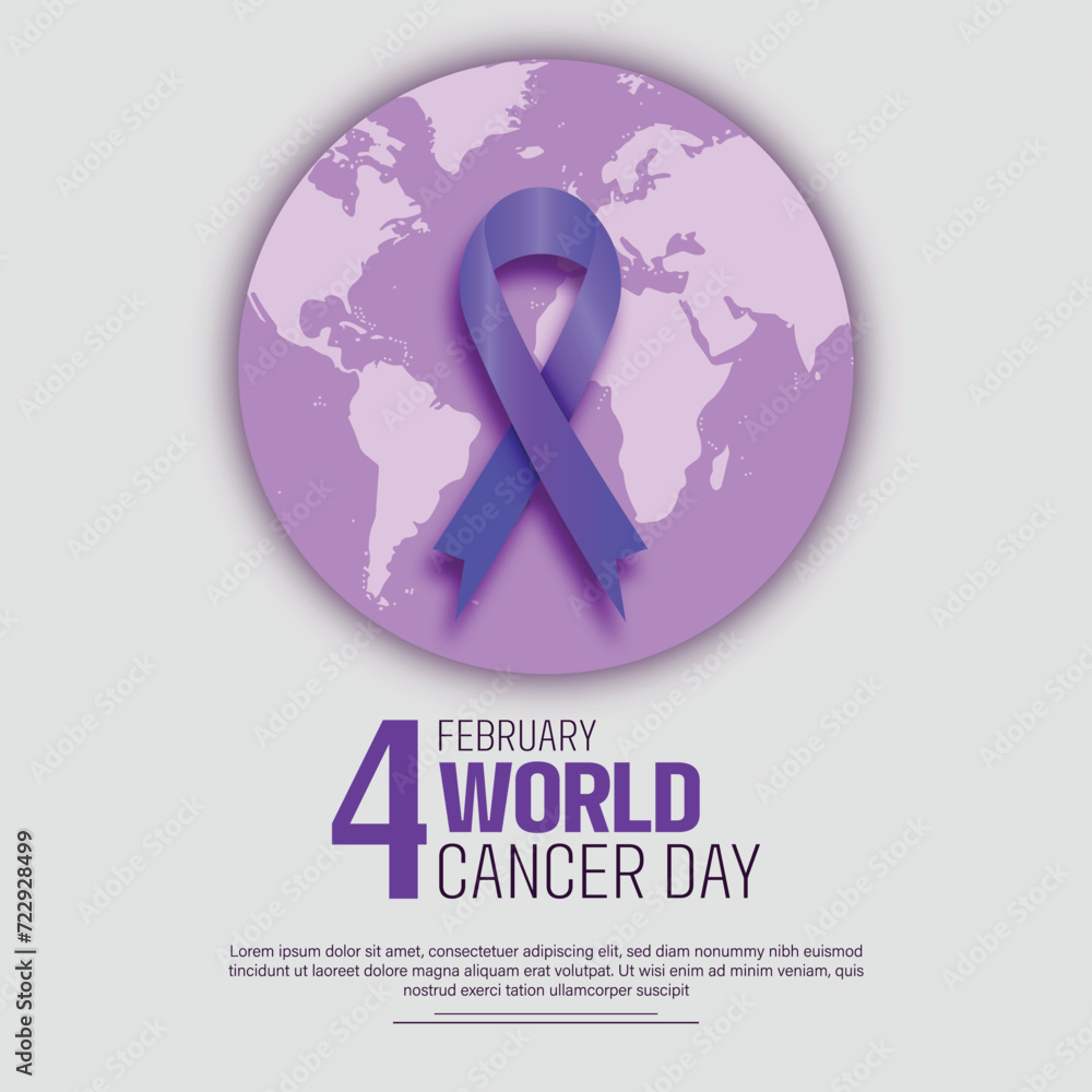 World Cnacer day vector post file World Cnacer day vector post file