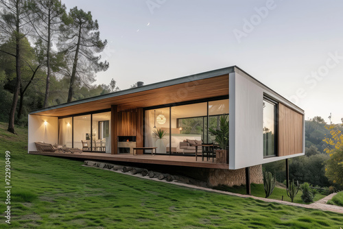 a modern minimalist house in nature © Kien