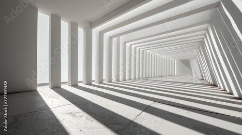 Monochrome Perspective: Abstract Geometric Stripes in Visual Display