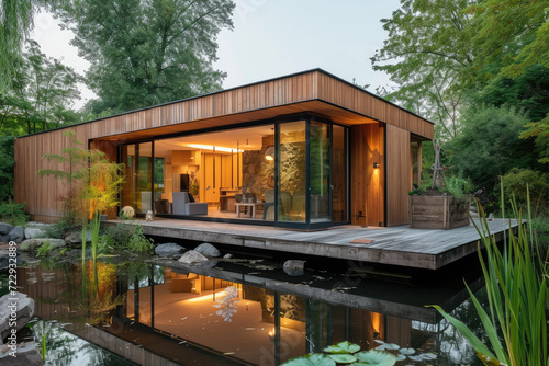 a modern minimalist house in nature © Kien