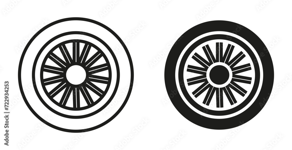 car hubcap simple vector symbol icon. car hubcap set in a editable stroke. car hubcap simple vector symbol icon. car hubcap set in a editable stroke.
