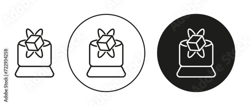 Simulator simple vector symbol icon. Simulator set in a editable stroke.
