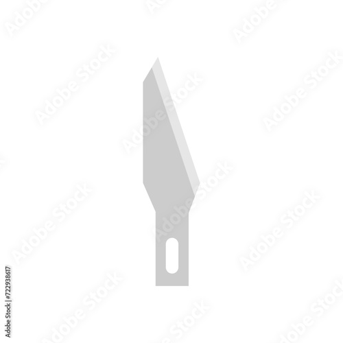 fine point razor blade for hobby knife flat design vector illustration. hobby knife handles and blades crafting tool
