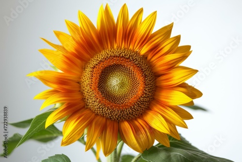 A Single Sunflower in Full Bloom