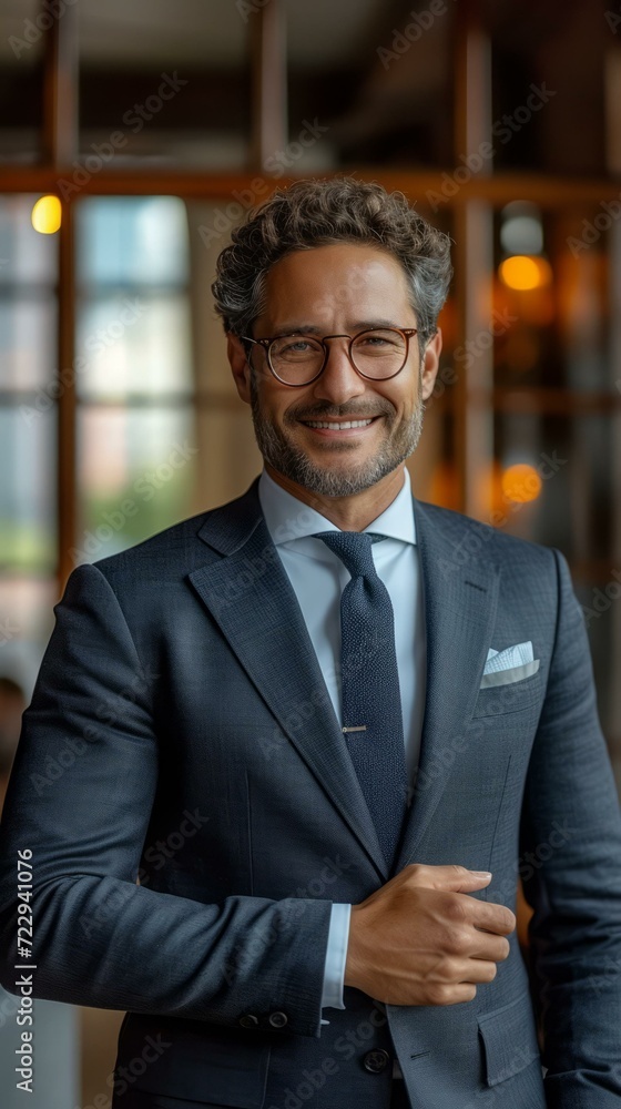 Portrait of a successful businessman smiling wearing a suit and tie Portrait of a successful businessman smiling wearing a suit and tie