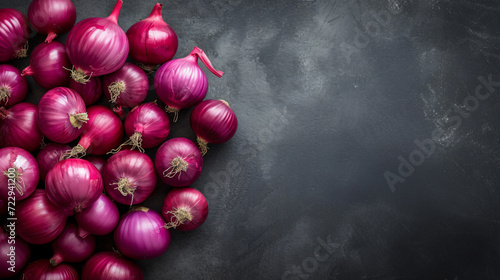 Heap of red onion