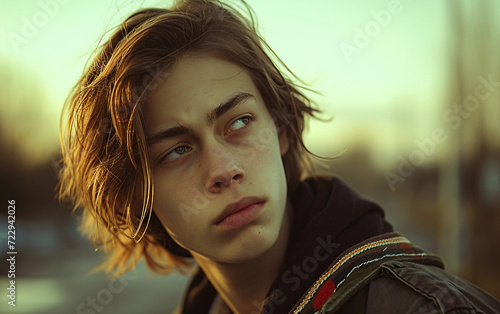 Young Man With Intense Expression