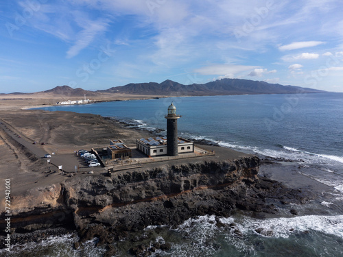 Punta de Jandia and lighthouse on southern end of Fuerteventura island, accessible only by gravel road photo