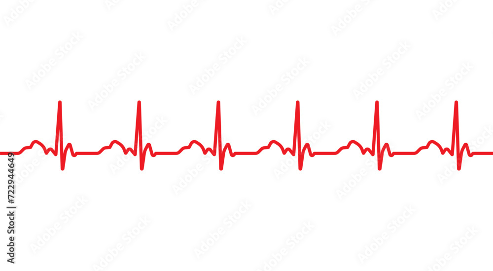 Electrocardiography heartbeat line monitor. Ecg