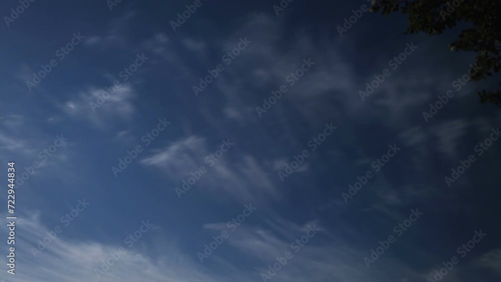 Lonely cirrus clouds in the blue sky Lonely cirrus clouds in the blue sky