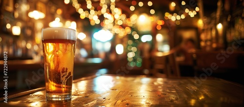 Un verre de bière dans un bar irlandais  photo