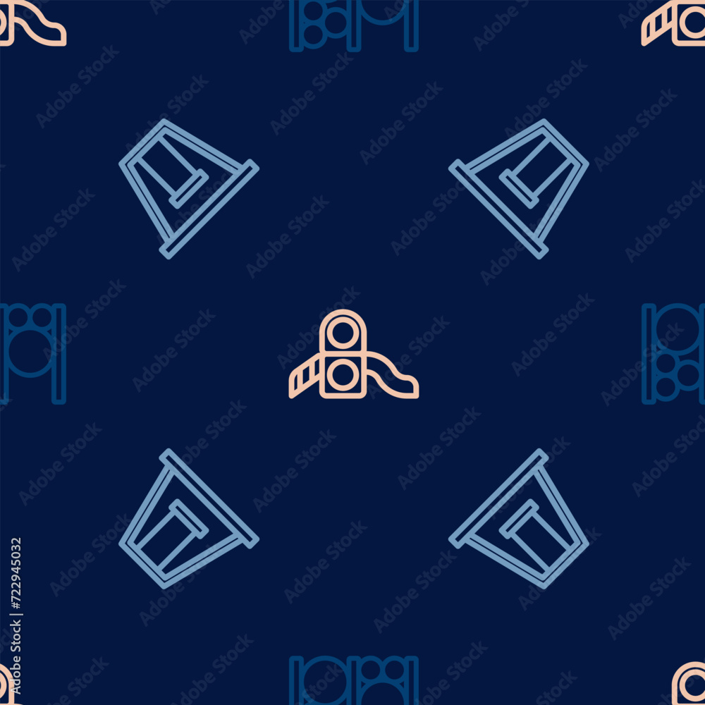 Set line Playground climbing equipment, Swing for kids and Slide playground on seamless pattern. Vector Set line Playground climbing equipment, Swing for kids and Slide playground on seamless pattern. Vector