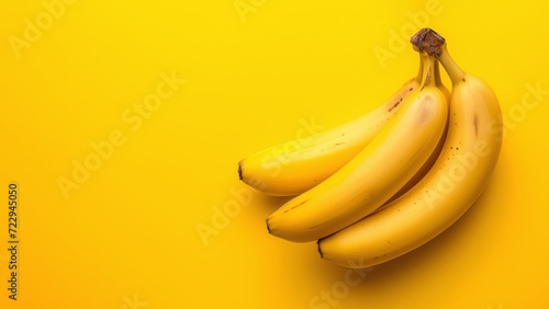 Des bananes sur un fond jaune photo