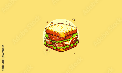 sandwich vector illustration flat design