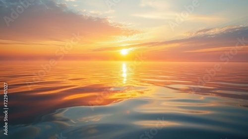 Sunset over a calm sea