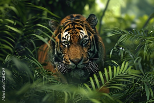 Portrait of bengal tiger in jungle