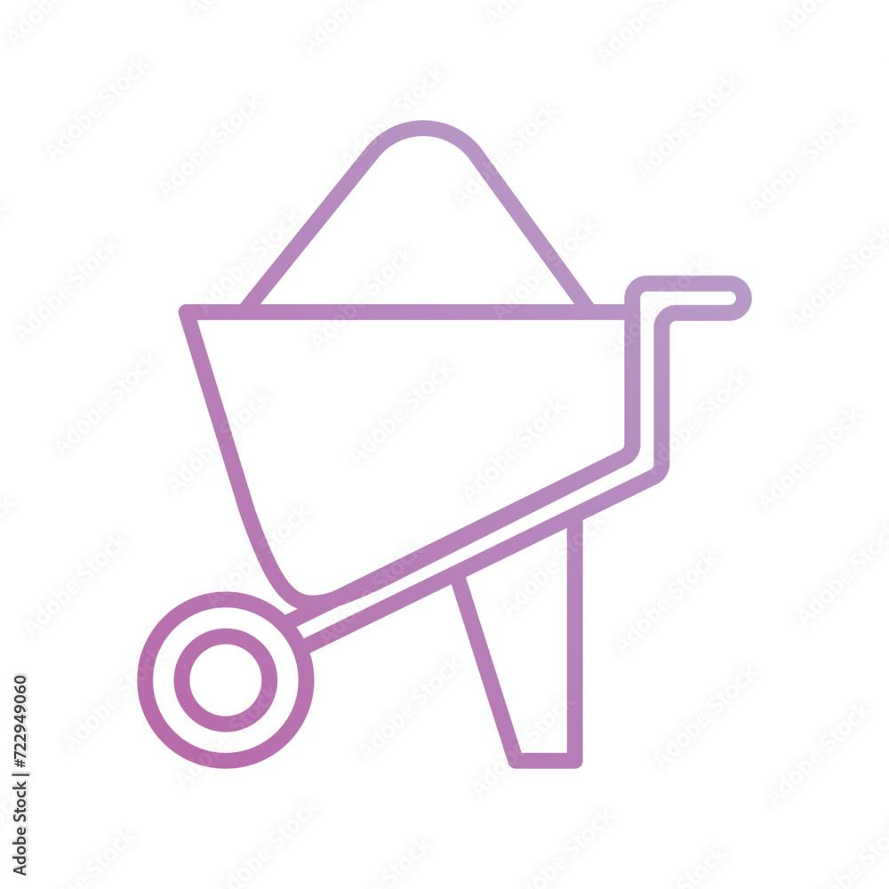 wheel barrow icon with white background vector stock illustration wheel barrow icon with white background vector stock illustration